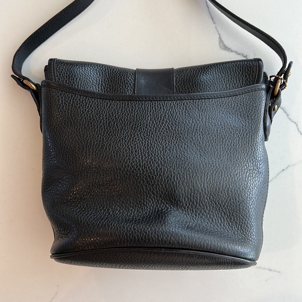 Vintage COACH Pebbled Leather Bag Black - Picture 4 of 9